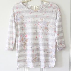 Lauren Conrad Floral Stripe Top